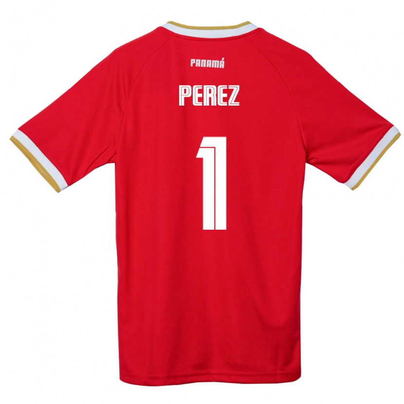 Danxen Women Panama Miguel Pérez #1 Red Brown White Home Jersey 26-28 T-Shirt