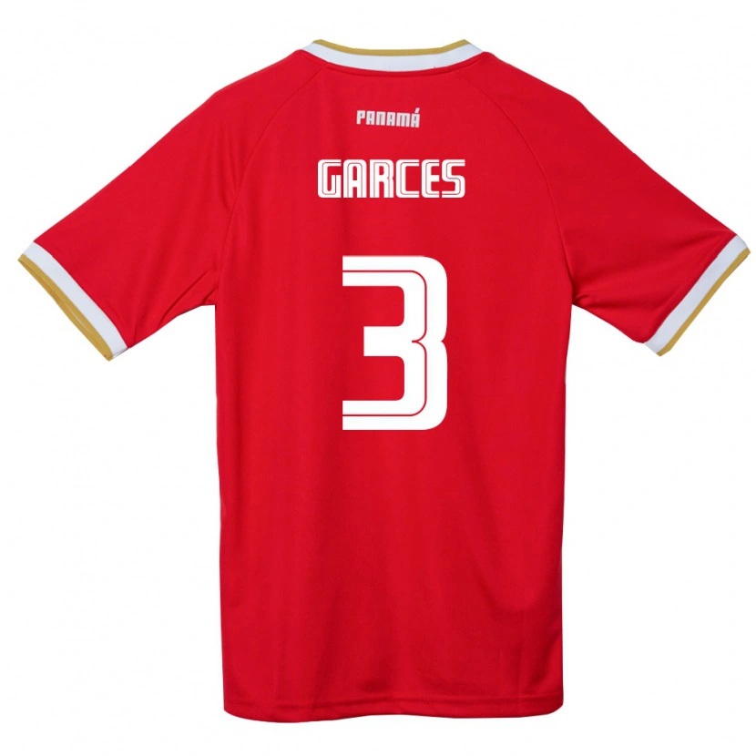Danxen Women Panama Josue Garces #3 Red Brown White Home Jersey 26-28 T-Shirt