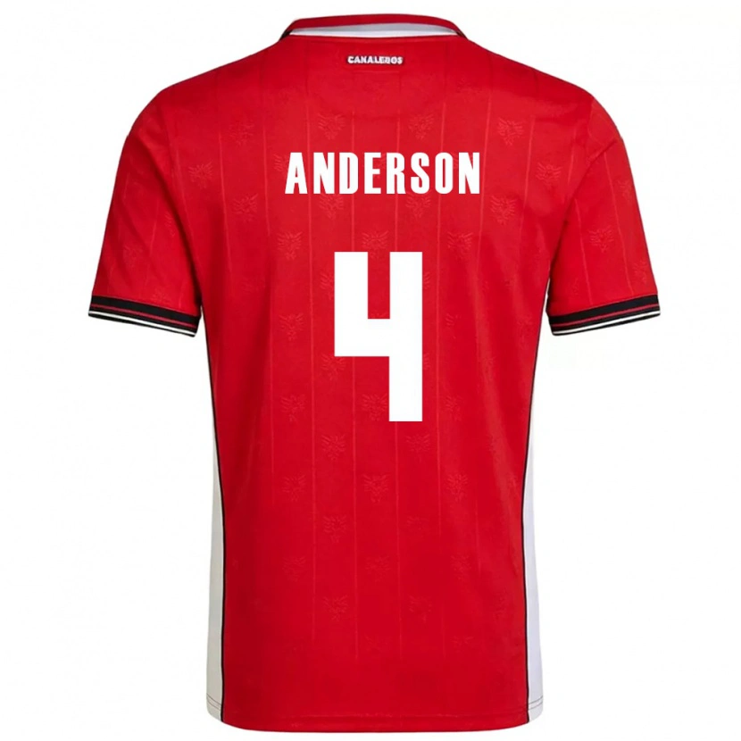 Danxen Women Panama Eduardo Anderson #4 Red Brown White Home Jersey 26-28 T-Shirt