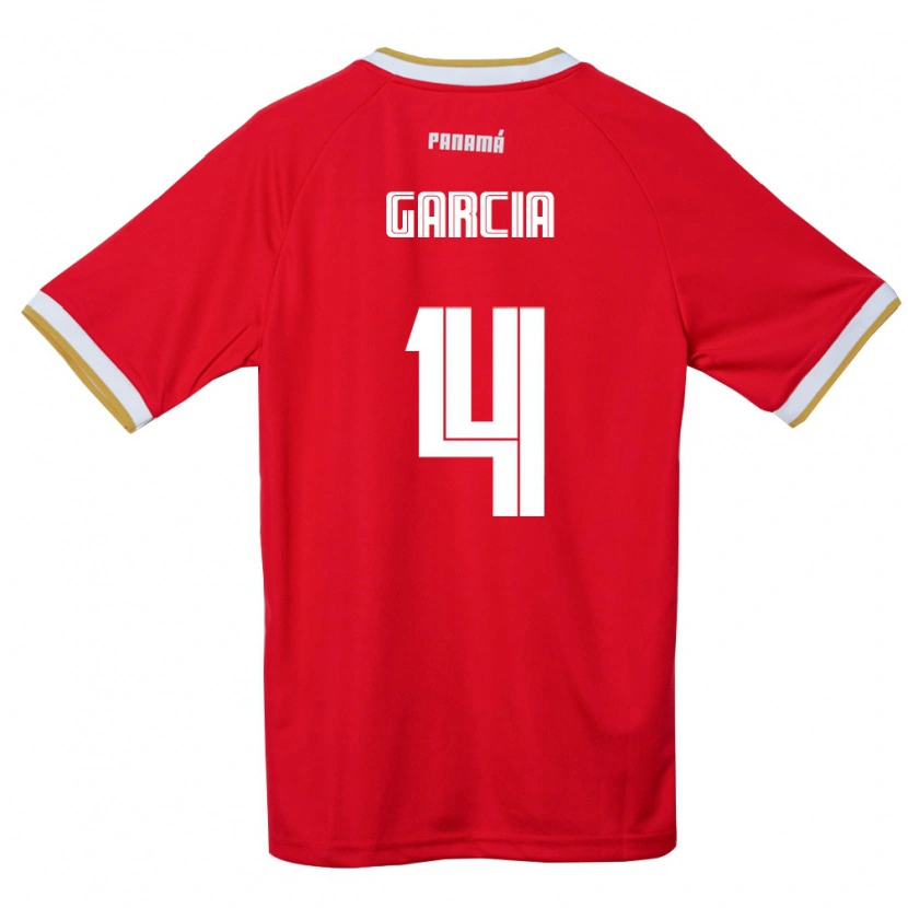 Danxen Women Panama Giancarlos García #4 Red Brown White Home Jersey 26-28 T-Shirt
