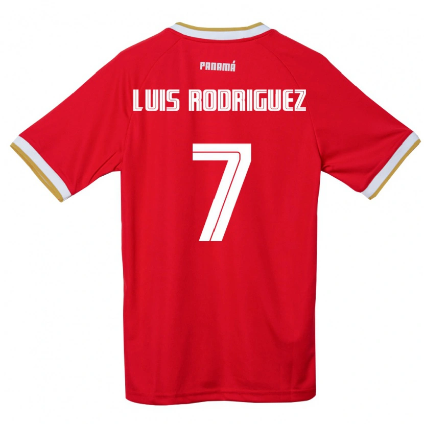 Danxen Women Panama José Luis Rodríguez #7 Red Brown White Home Jersey 26-28 T-Shirt