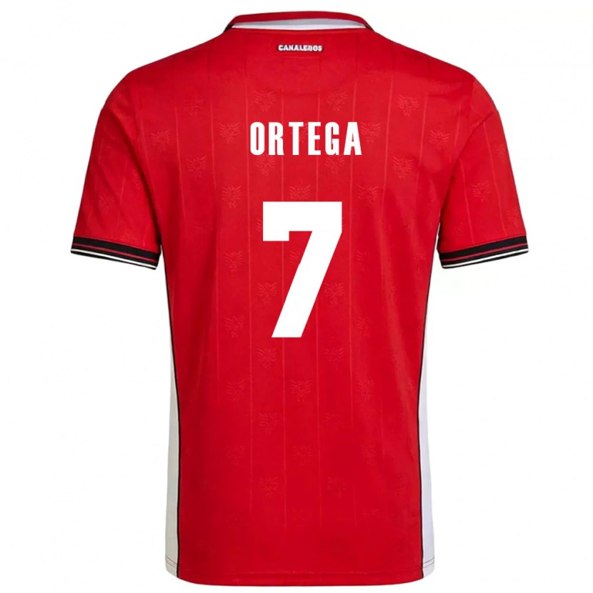 Danxen Women Panama Mauro Ortega #7 Red Brown White Home Jersey 26-28 T-Shirt