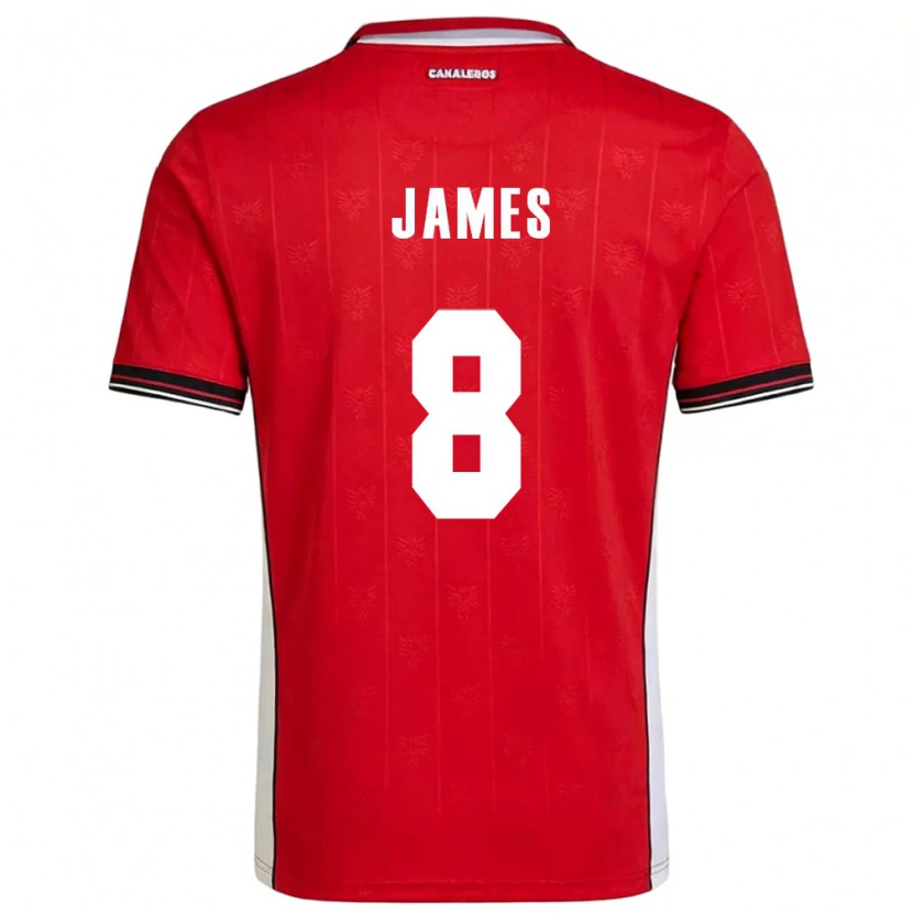 Danxen Women Panama Ángel James #8 Red Brown White Home Jersey 26-28 T-Shirt