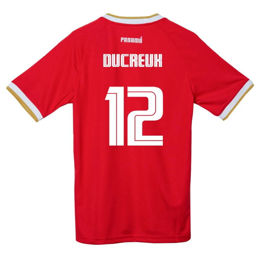 Danxen Women Panama Nadia Ducreux #12 Red Brown White Home Jersey 26-28 T-Shirt