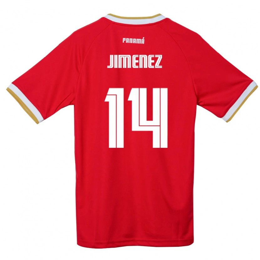 Danxen Women Panama Juan Jiménez #14 Red Brown White Home Jersey 26-28 T-Shirt
