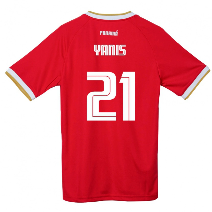 Danxen Women Panama César Yanis #21 Red Brown White Home Jersey 26-28 T-Shirt