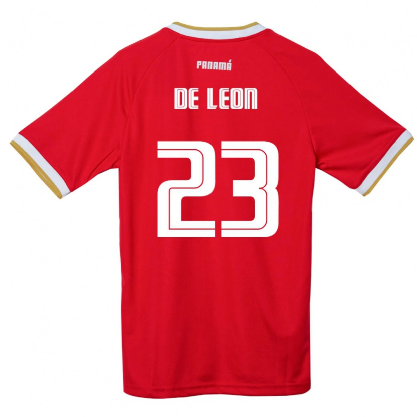 Danxen Women Panama Yerenis De León #23 Red Brown White Home Jersey 26-28 T-Shirt