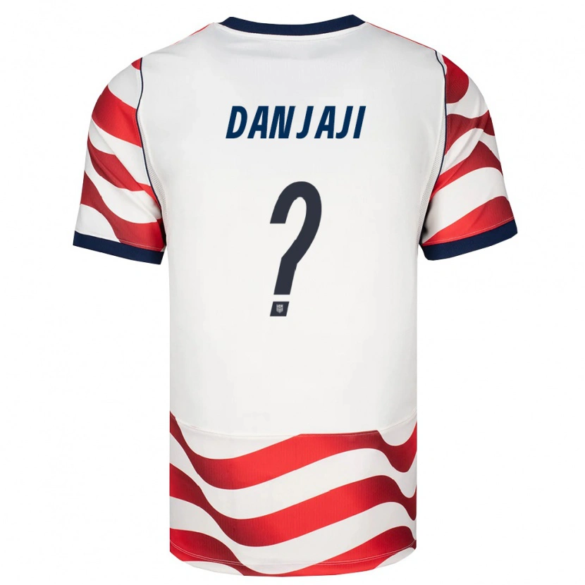 Danxen Women United States Jamil Danjaji #0 Red White Black Home Jersey 26-28 T-Shirt