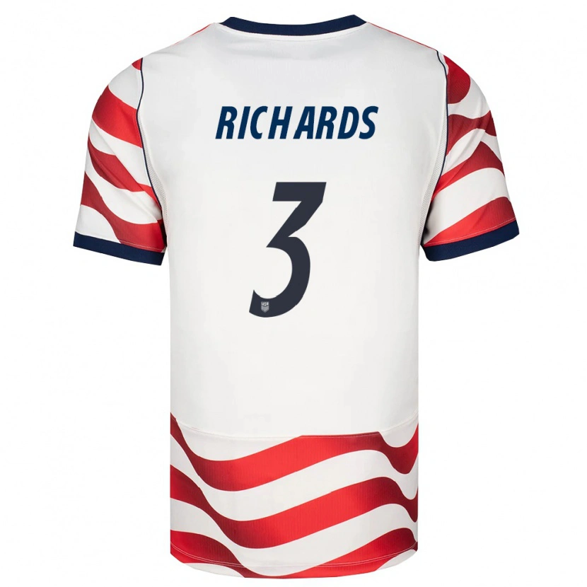 Danxen Women United States Chris Richards #3 Red White Black Home Jersey 26-28 T-Shirt