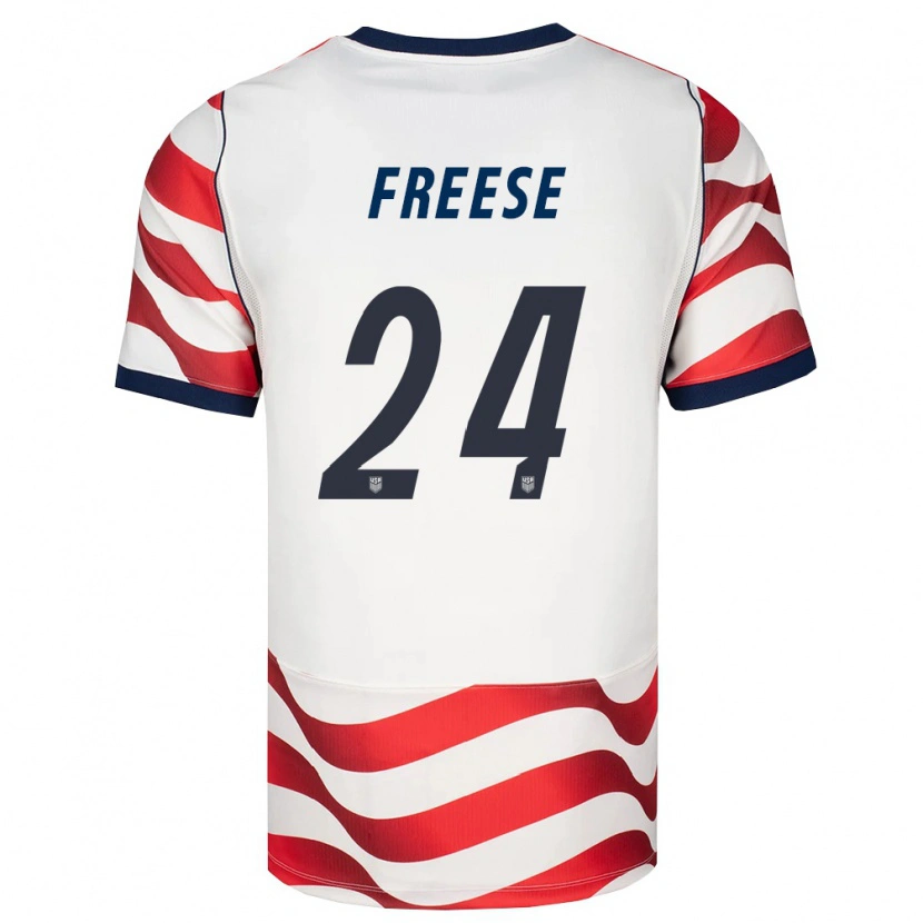 Danxen Women United States Matt Freese #24 Red White Black Home Jersey 26-28 T-Shirt