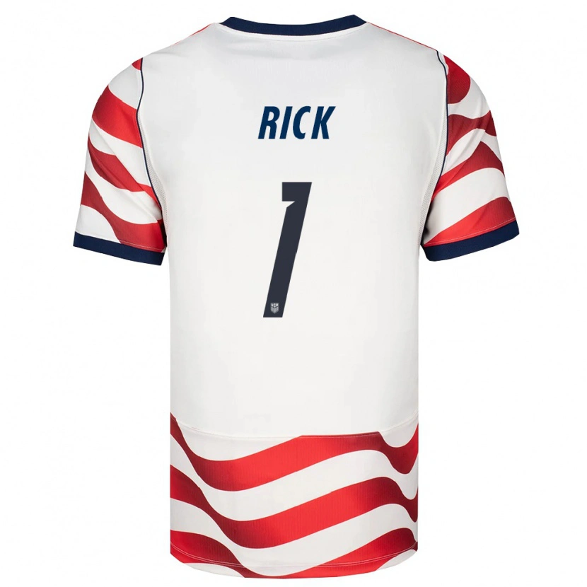 Danxen Women United States Andrew Rick #1 Red White Black Home Jersey 26-28 T-Shirt