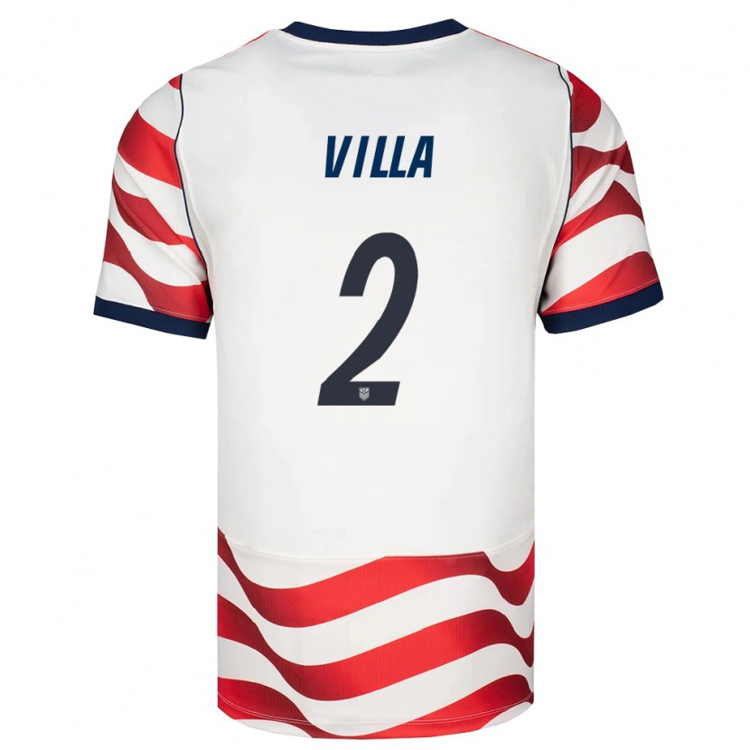 Danxen Women United States Gio Villa #2 Red White Black Home Jersey 26-28 T-Shirt