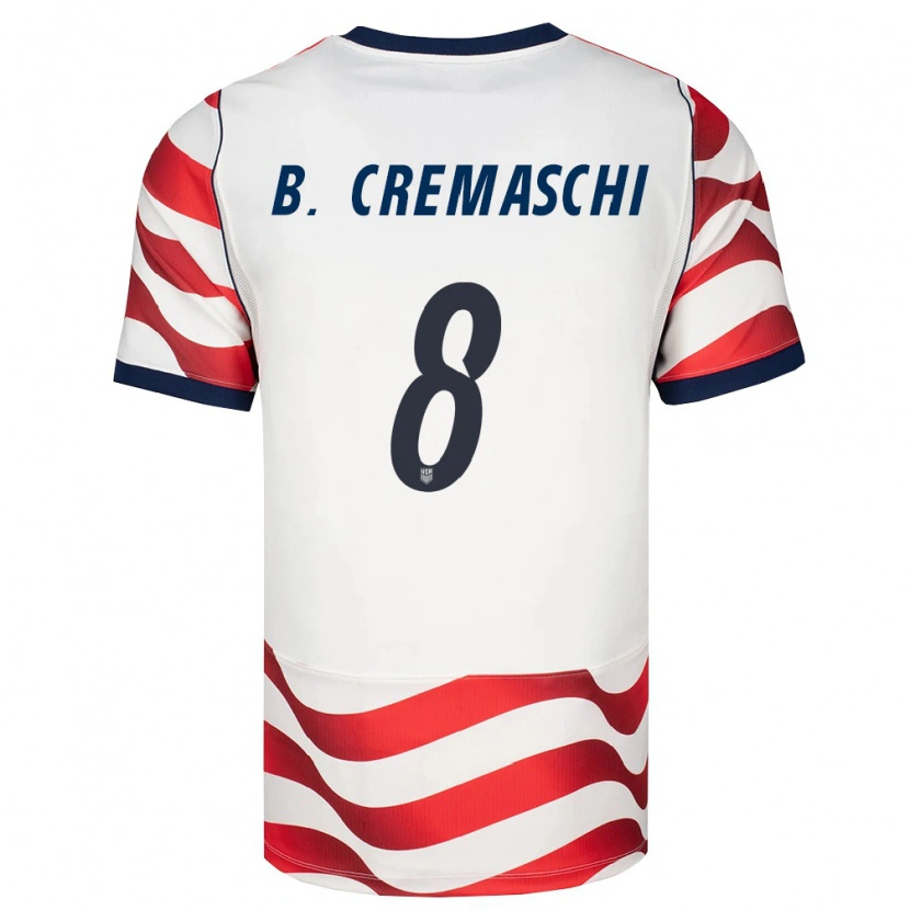 Danxen Women United States Benjamin Cremaschi #8 Red White Black Home Jersey 26-28 T-Shirt