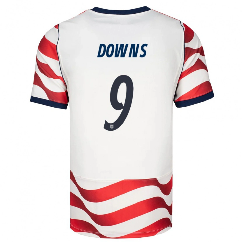 Danxen Women United States Damion Downs #9 Red White Black Home Jersey 26-28 T-Shirt
