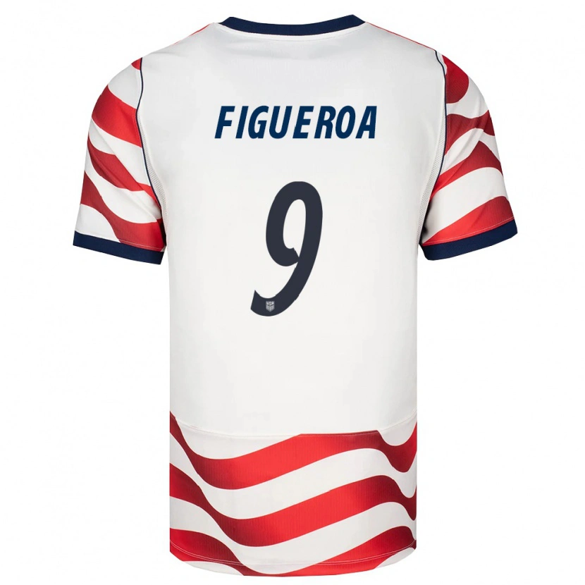 Danxen Women United States Keyrol Figueroa #9 Red White Black Home Jersey 26-28 T-Shirt
