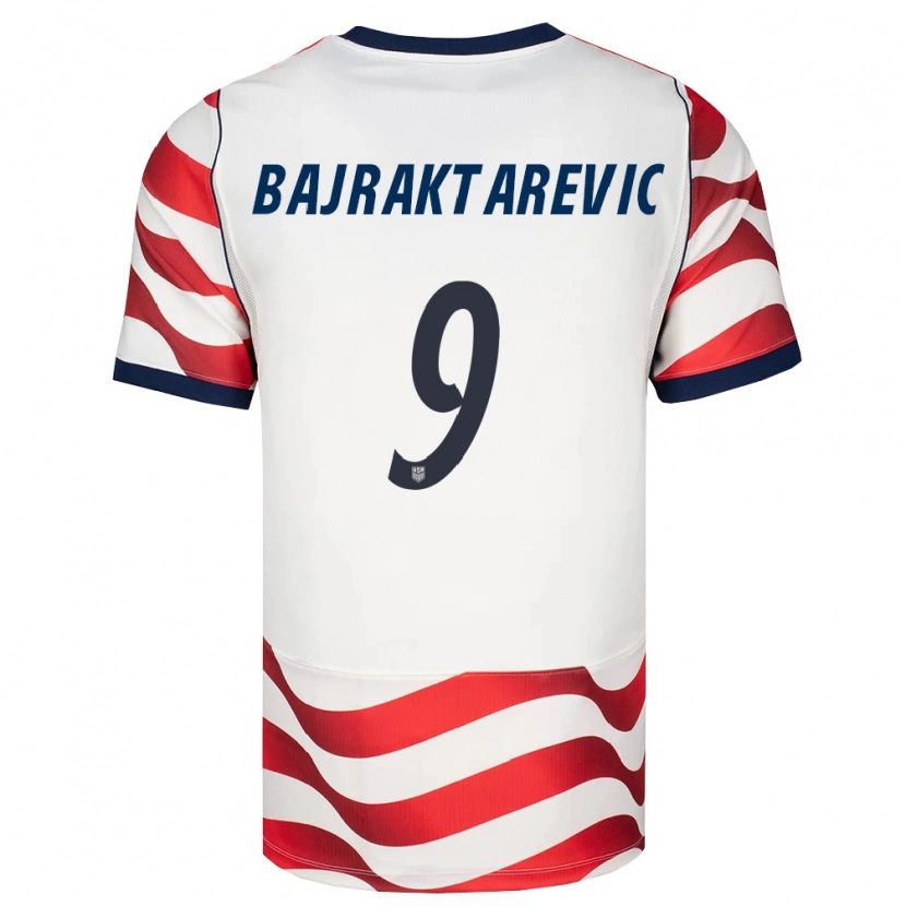 Danxen Women United States Esmir Bajraktarevic #9 Red White Black Home Jersey 26-28 T-Shirt