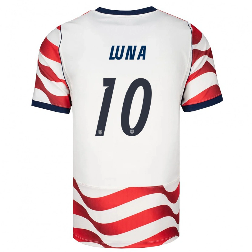Danxen Women United States Diego Luna #10 Red White Black Home Jersey 26-28 T-Shirt