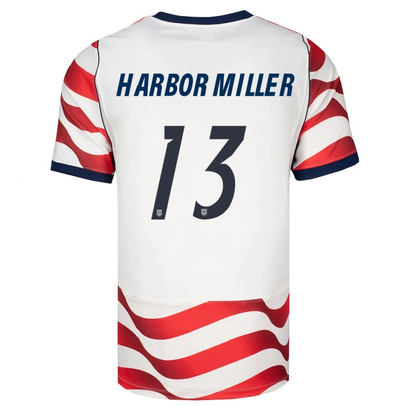 Danxen Women United States Harbor Miller #13 Red White Black Home Jersey 26-28 T-Shirt