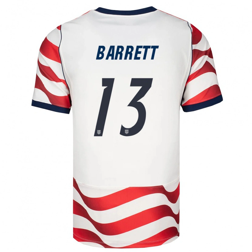 Danxen Women United States Daniel Barrett #13 Red White Black Home Jersey 26-28 T-Shirt
