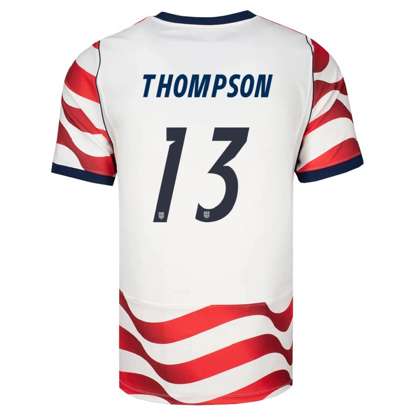 Danxen Women United States Alyssa Thompson #13 Red White Black Home Jersey 26-28 T-Shirt