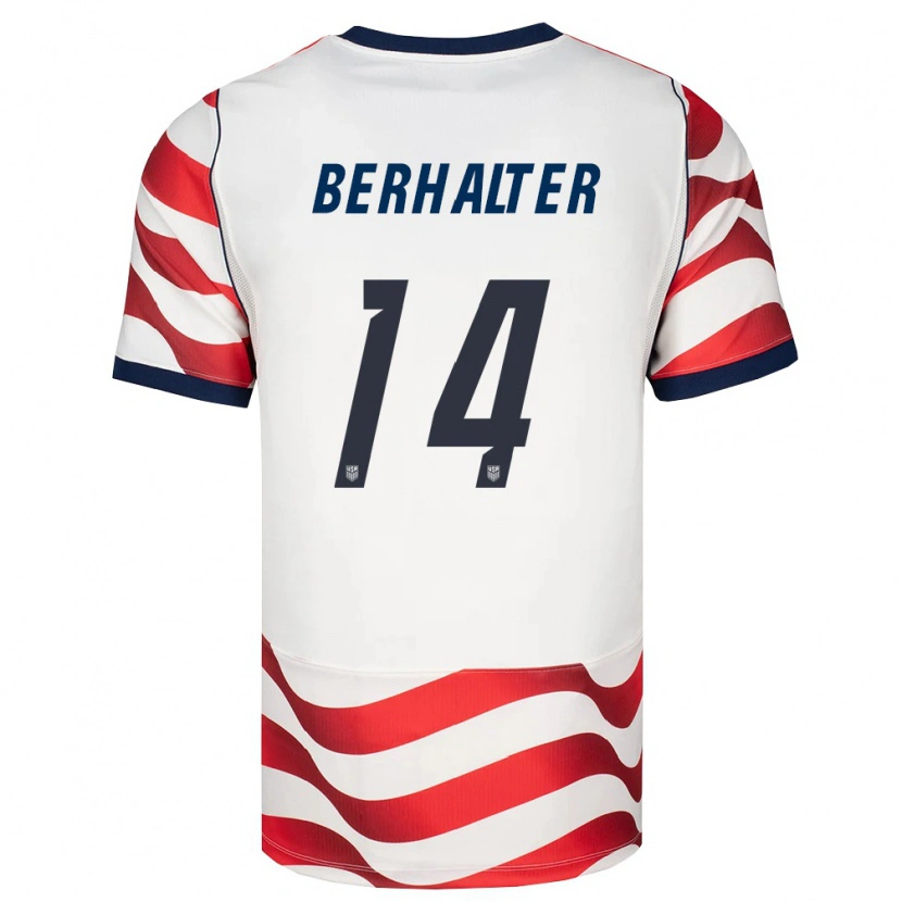 Danxen Women United States Sebastian Berhalter #14 Red White Black Home Jersey 26-28 T-Shirt