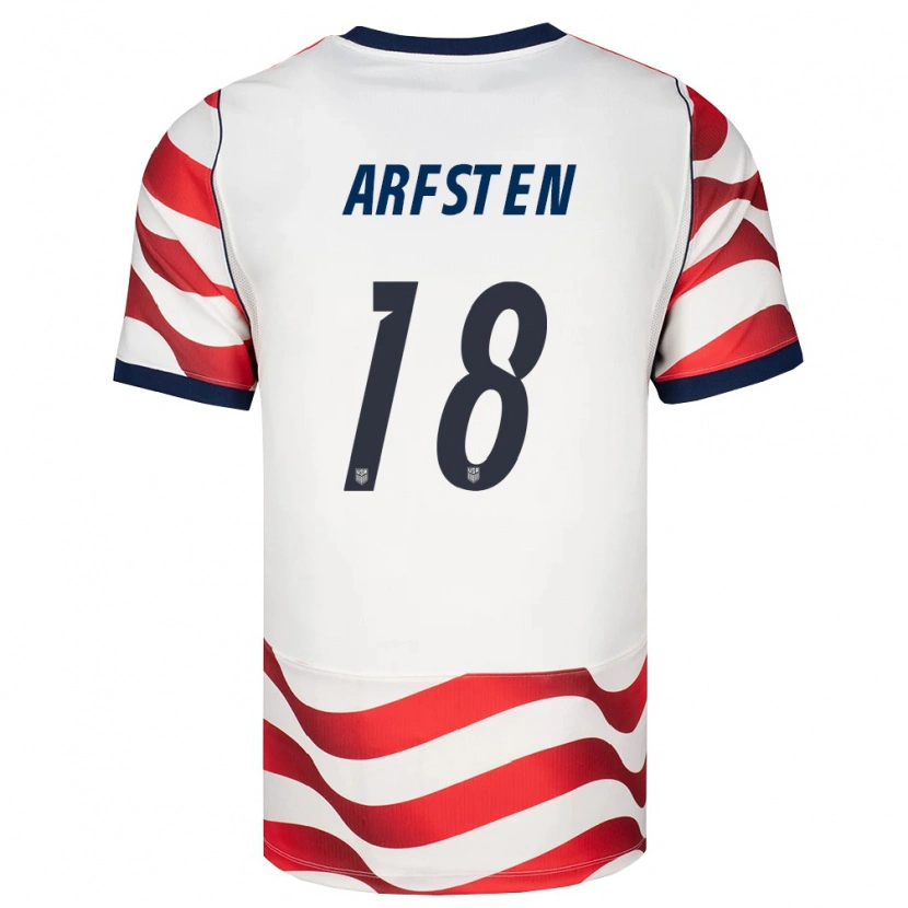 Danxen Women United States Max Arfsten #18 Red White Black Home Jersey 26-28 T-Shirt