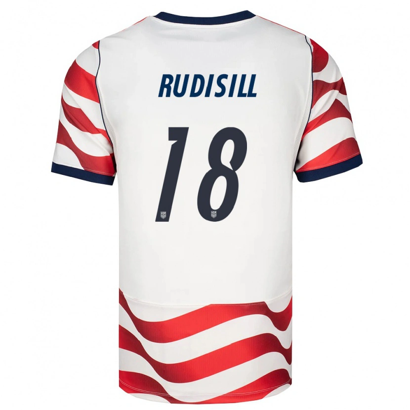 Danxen Women United States Paulo Rudisill #18 Red White Black Home Jersey 26-28 T-Shirt