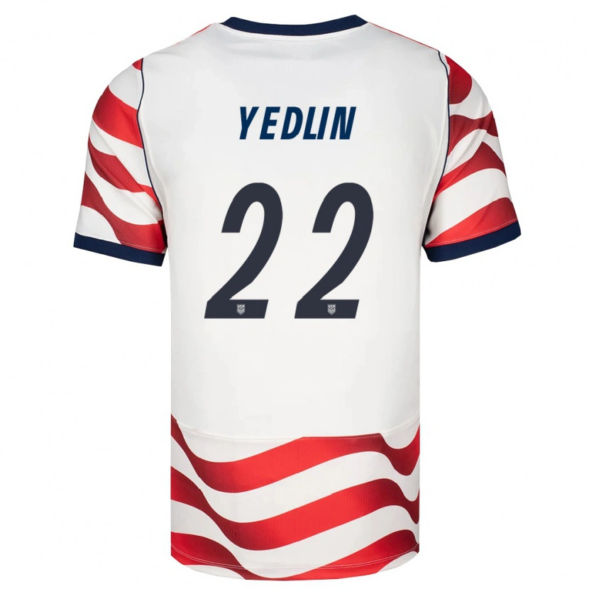 Danxen Women United States Deandre Yedlin #22 Red White Black Home Jersey 26-28 T-Shirt