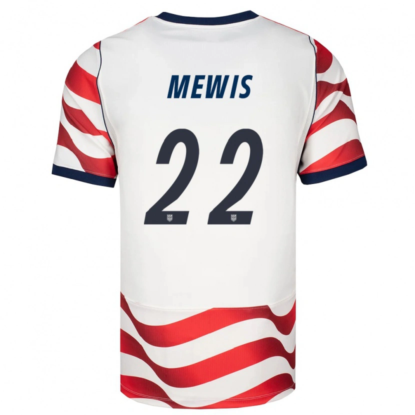Danxen Women United States Kristie Mewis #22 Red White Black Home Jersey 26-28 T-Shirt