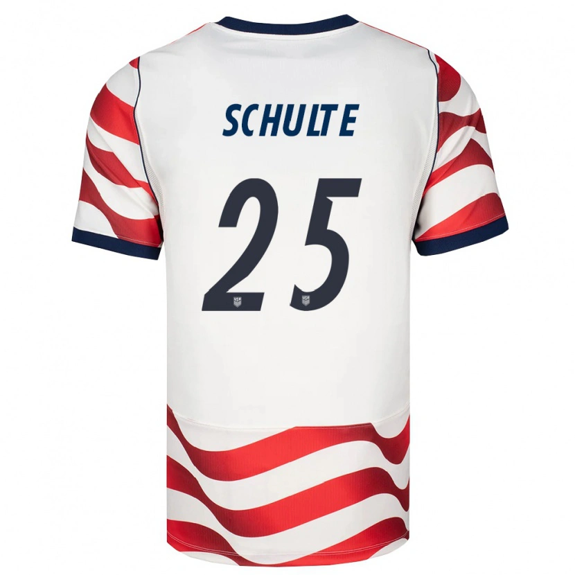 Danxen Women United States Patrick Schulte #25 Red White Black Home Jersey 26-28 T-Shirt