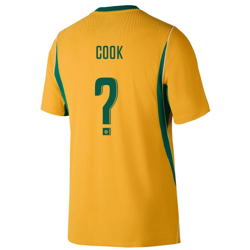 Danxen Women Australia Robbie Cook #0 Yellow Green Home Jersey 26-28 T-Shirt