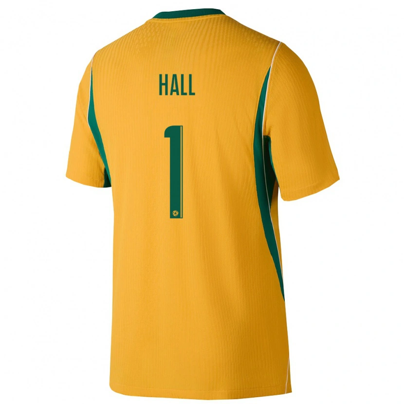 Danxen Women Australia Steven Hall #1 Yellow Green Home Jersey 26-28 T-Shirt