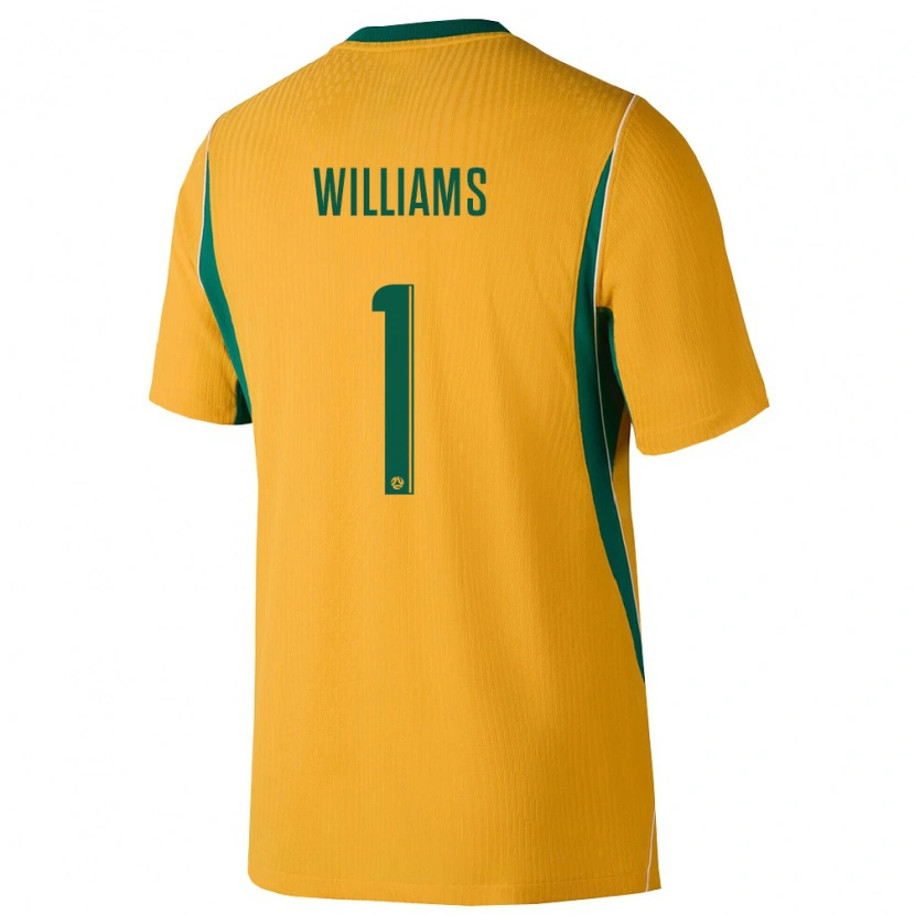 Danxen Women Australia Lydia Williams #1 Yellow Green Home Jersey 26-28 T-Shirt