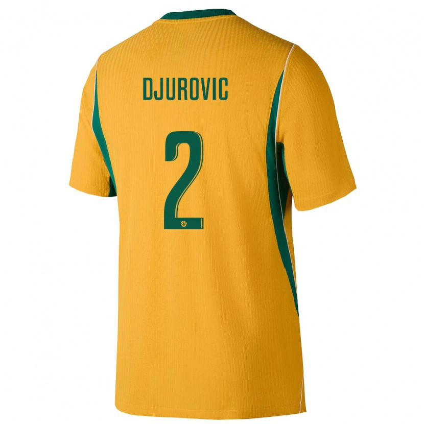 Danxen Women Australia Nikola Djurovic #2 Yellow Green Home Jersey 26-28 T-Shirt