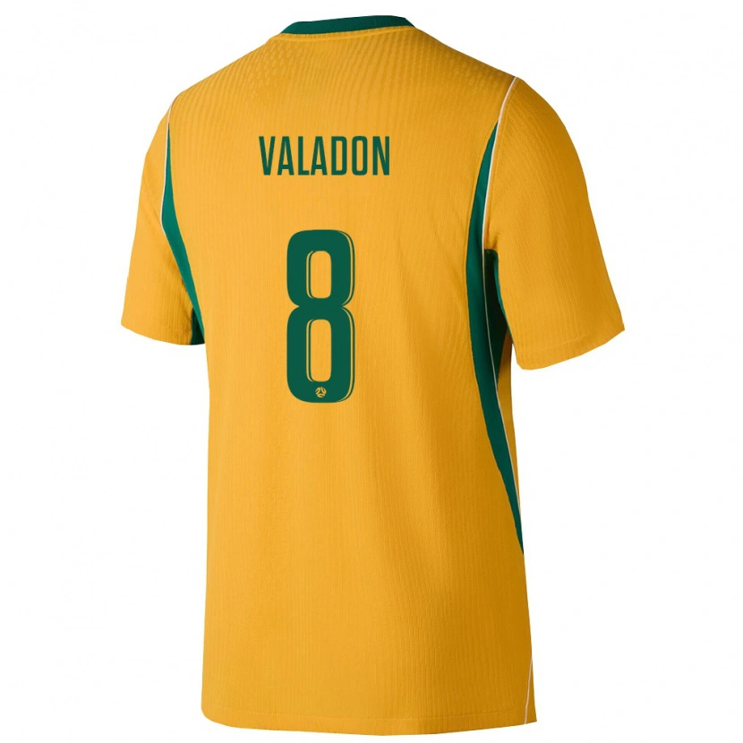 Danxen Women Australia Jordi Valadon #8 Yellow Green Home Jersey 26-28 T-Shirt
