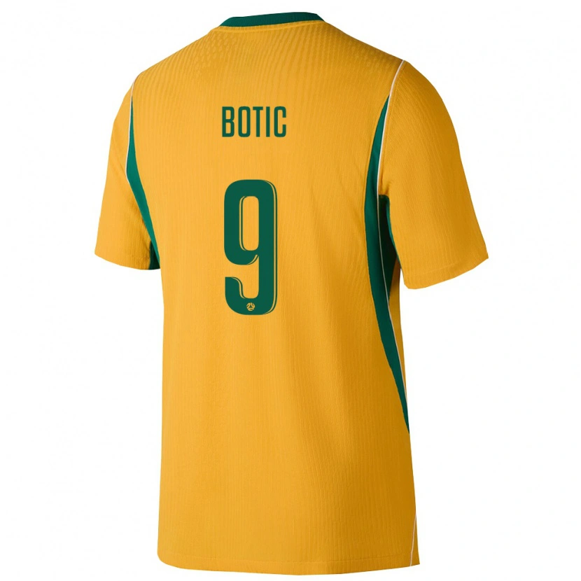 Danxen Women Australia Noah Botic #9 Yellow Green Home Jersey 26-28 T-Shirt