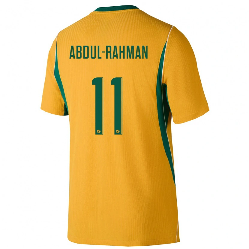 Danxen Women Australia Alaat Abdul-Rahman #11 Yellow Green Home Jersey 26-28 T-Shirt