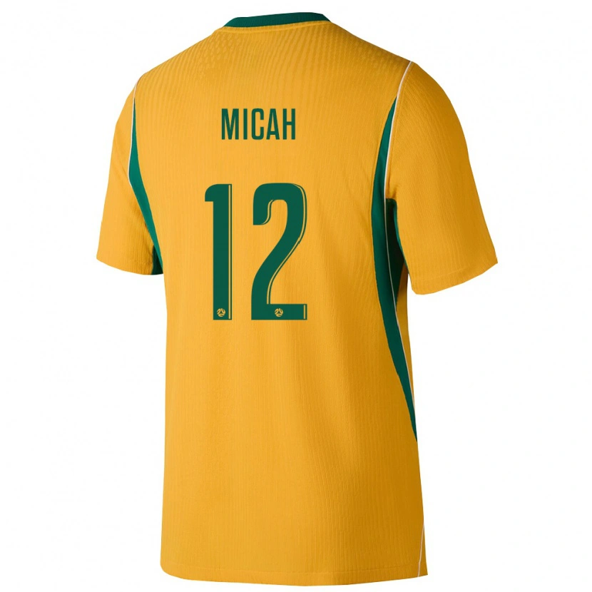 Danxen Women Australia Teagan Micah #12 Yellow Green Home Jersey 26-28 T-Shirt