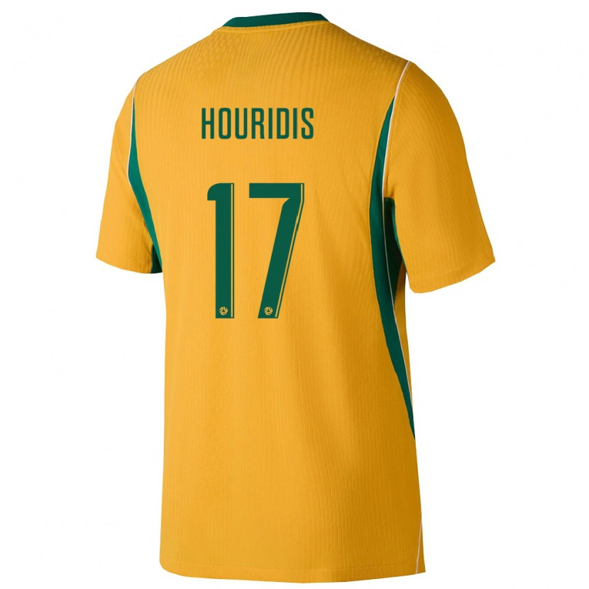 Danxen Women Australia Alexi Houridis #17 Yellow Green Home Jersey 26-28 T-Shirt