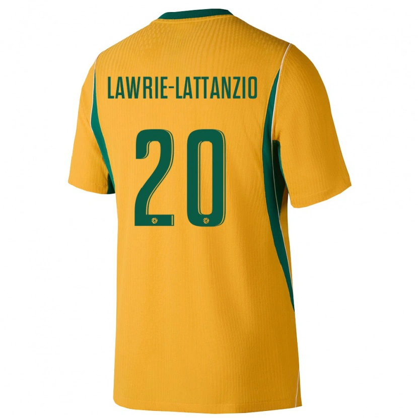 Danxen Women Australia Luis Lawrie Lattanzio #20 Yellow Green Home Jersey 26-28 T-Shirt