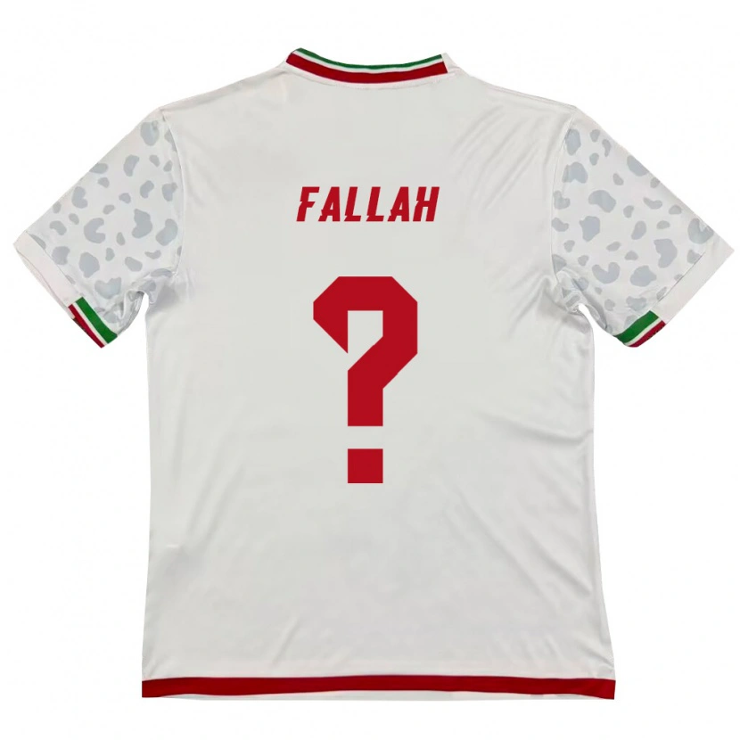 Danxen Women Iran Saber Fallah #0 White Red Home Jersey 26-28 T-Shirt