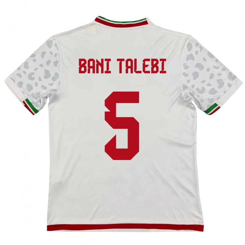 Danxen Women Iran Ghazaleh Bani Talebi #5 White Red Home Jersey 26-28 T-Shirt