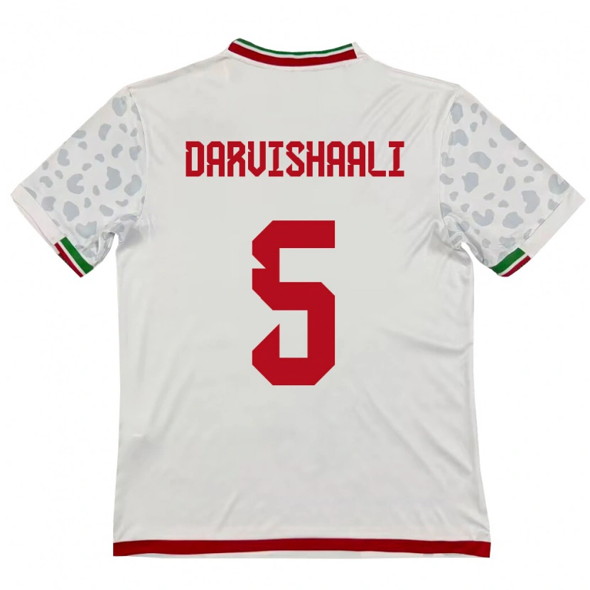 Danxen Women Iran Erfan Darvishaali #5 White Red Home Jersey 26-28 T-Shirt