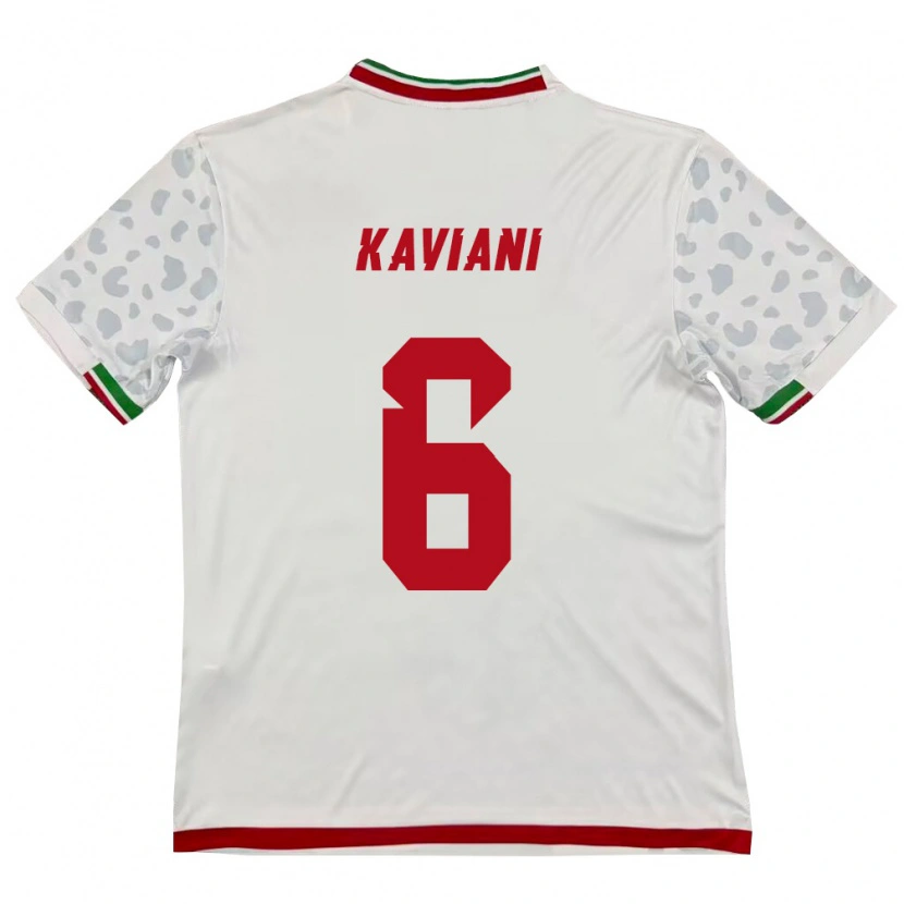 Danxen Women Iran Mohammadtaha Kaviani #6 White Red Home Jersey 26-28 T-Shirt