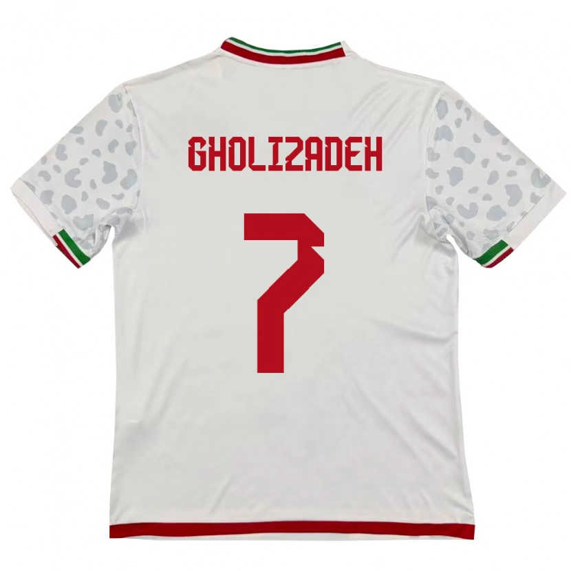 Danxen Women Iran Esmaeil Gholizadeh #7 White Red Home Jersey 26-28 T-Shirt