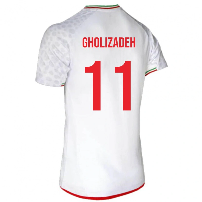 Danxen Women Iran Ali Gholizadeh #11 White Red Home Jersey 26-28 T-Shirt