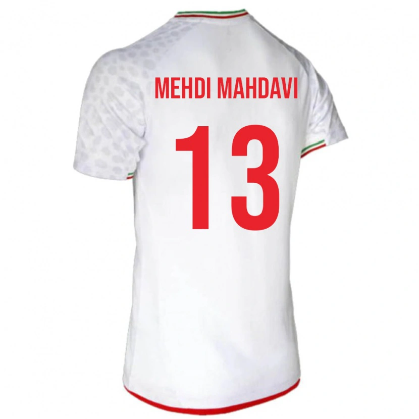 Danxen Women Iran Seyed Mehdi Mahdavi #13 White Red Home Jersey 26-28 T-Shirt
