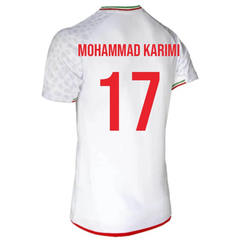 Danxen Women Iran Seyed Mohammad Karimi #17 White Red Home Jersey 26-28 T-Shirt
