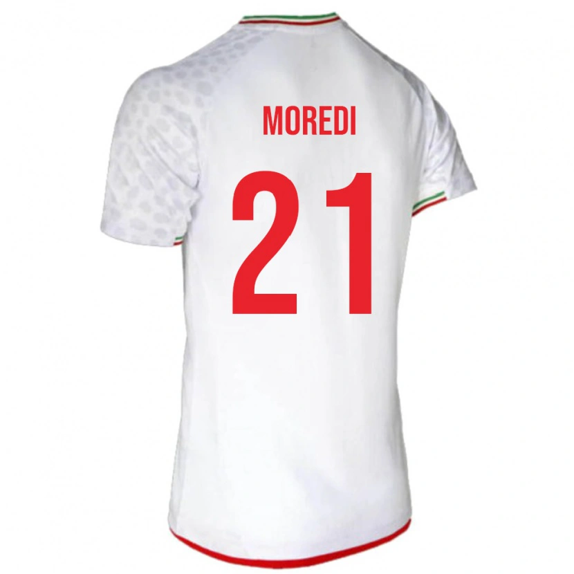 Danxen Women Iran Abolfazl Moredi #21 White Red Home Jersey 26-28 T-Shirt