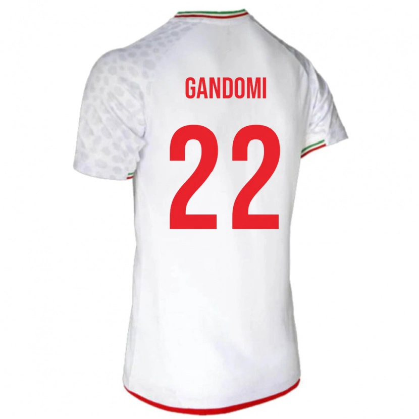 Danxen Women Iran Mohammad Gandomi #22 White Red Home Jersey 26-28 T-Shirt